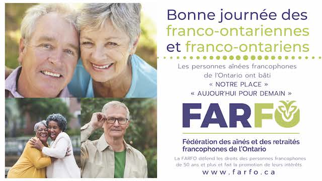 FARFO_Ontario's tweet photo. Bonnne journée à toutes nos personnes ainées francophones et à toutes les Franco-Ontariennes et tous les Franco-Ontariens. #25septembre #fierfranco #FARFO https://t.co/X32OiwwIfq
