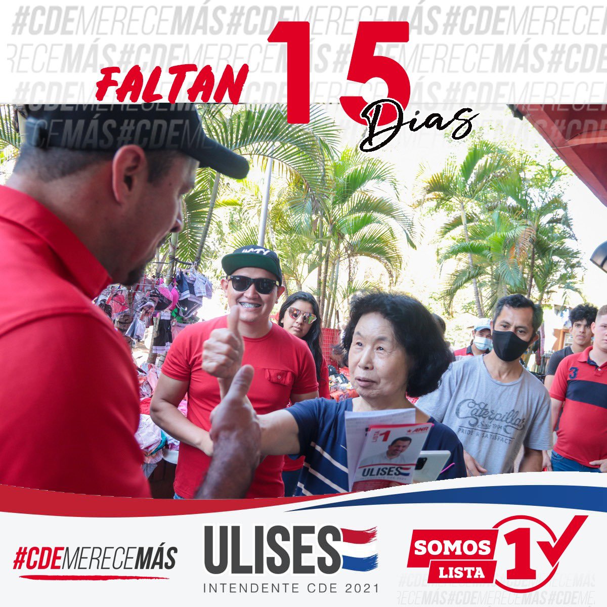 UliQuintana's tweet photo. ¡Falta poco para nuestra gran victoria! 🚩
#UlisesIntendente #CDEMereceMás #SomosLista1 https://t.co/wUFS0Ix8Wy