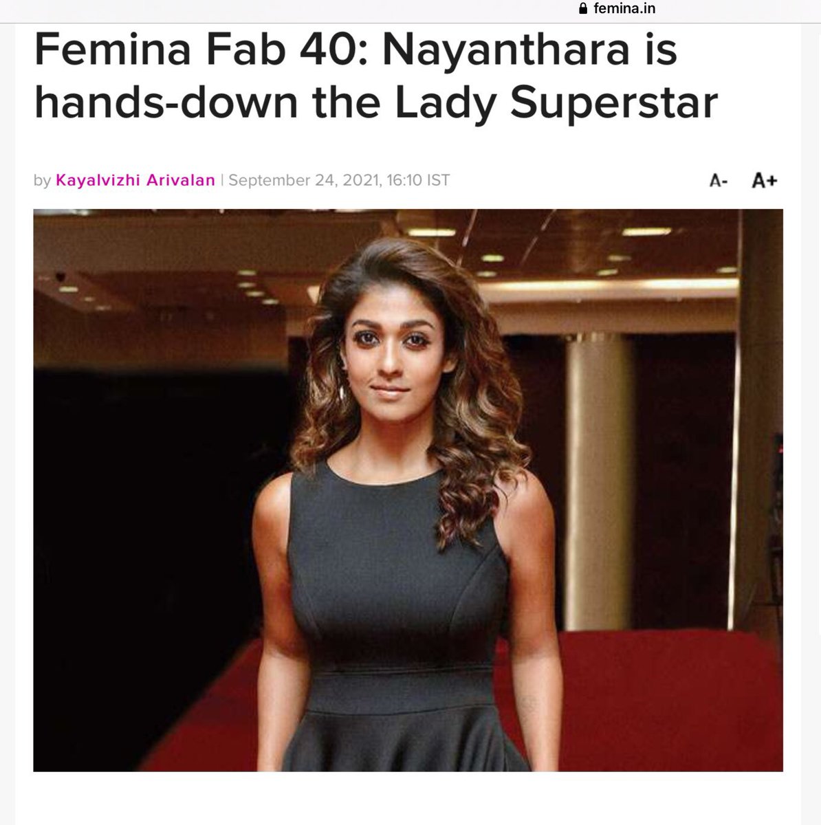 The fabulous Nayanthara on #FeminaFab40 ! ❤
Congratulations thalaivi, keep inspiring as always 🤗🤗🤗
#LadySuperstar #Nayanthara