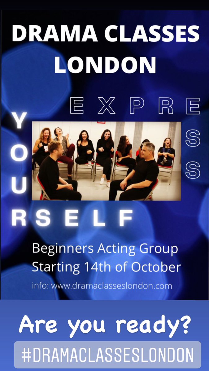 We start a Beginners Group on the 14th of October!!! If you are interested in living an acting experience join us! #dramaclasseslondon #acting #dcl #actorslife #theatre #london