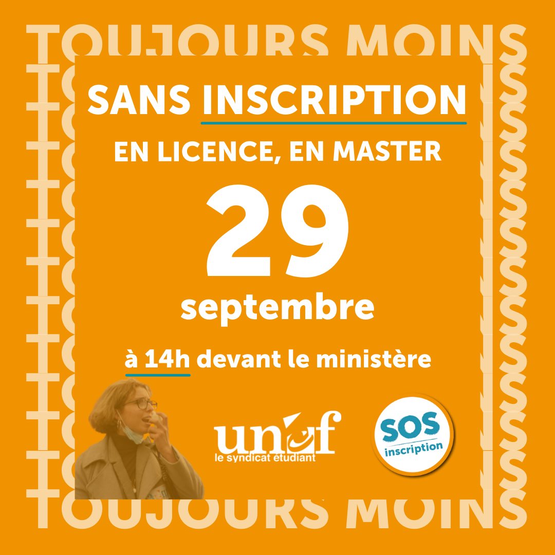 📣 Rassemblement devant le ministère de l'enseignement supérieur pour exiger l'inscription de tou·te·s les étudiant·e·s en licence et en master. 📣

<a href="/VidalFrederique/">Frédérique Vidal</a>