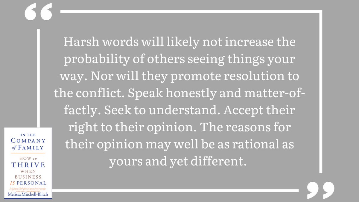 MMitchellBlitch's tweet photo. Sometimes when we don't feel heard, we get louder or more harsh with our words. That's counterproductive -- for them and us.  #FamilyBusiness #FamBiz #intentionalfamilies #boundaries #book https://t.co/X87araYORB