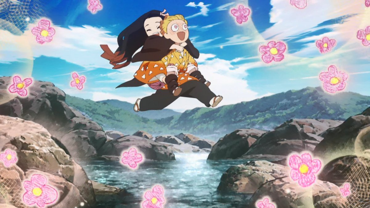 善逸と禰豆子の夢デート(かわいい #鬼滅の刃 #無限列車編