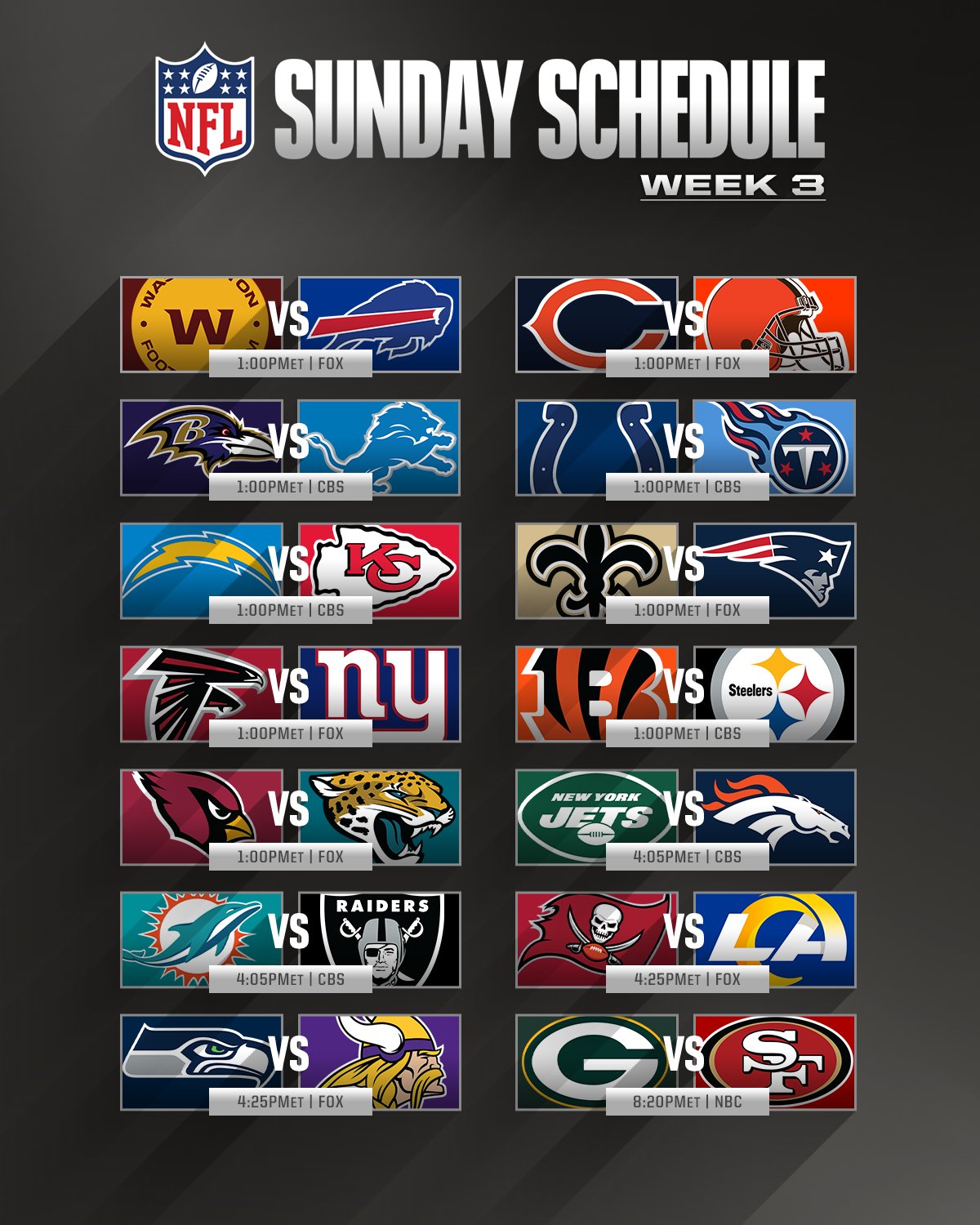 NFL on Twitter: "Who is ready for 14 football games tomorrow? 🏈…