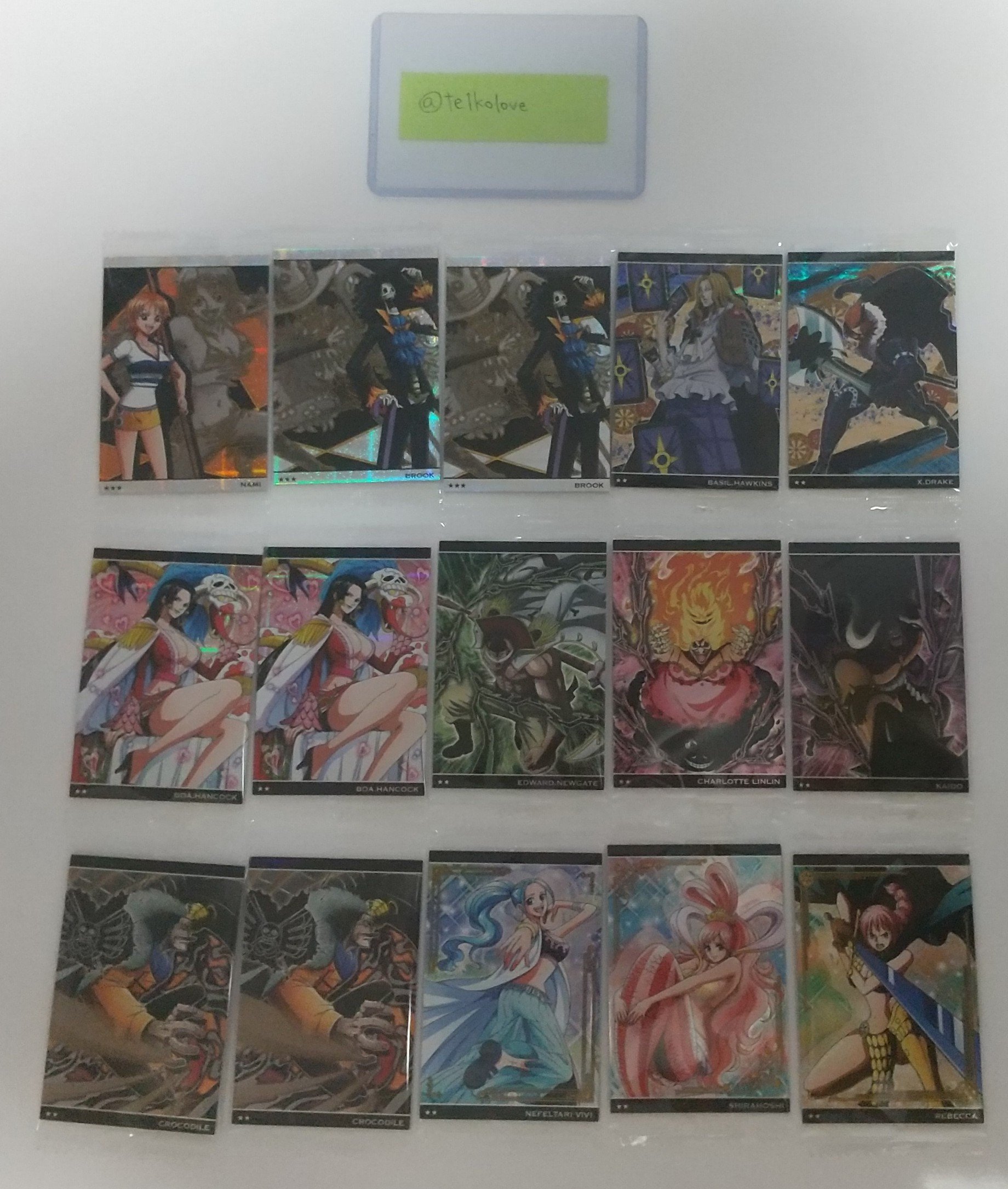 Shio 手渡し可能日 都内手渡し未定 交換 ワンピース ウエハース 10弾 Grand Log 譲 ナミ ブルック ホーキンス ドレーク ハンコック 白ひげ ビッグマム カイドウ クロコダイル ビビ しらほし レベッカ 求 画像2枚目 10弾エースは2枚 他は