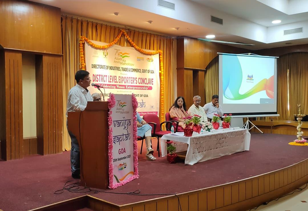 Goa_IPB's tweet photo. Glimpses from the 'District Level Exporter's Conclave'- a part of "Vanijya Saptah" organised by Directorate of Industries, Trade & Commerce, Govt. of Goa at Ravindra Bhavan, Margao.
.
.
#GoaIPB #goa #goaat60 #goaIT #investmentboard #india #makeinindia #vanijyautsav https://t.co/1olsiW13Ov
