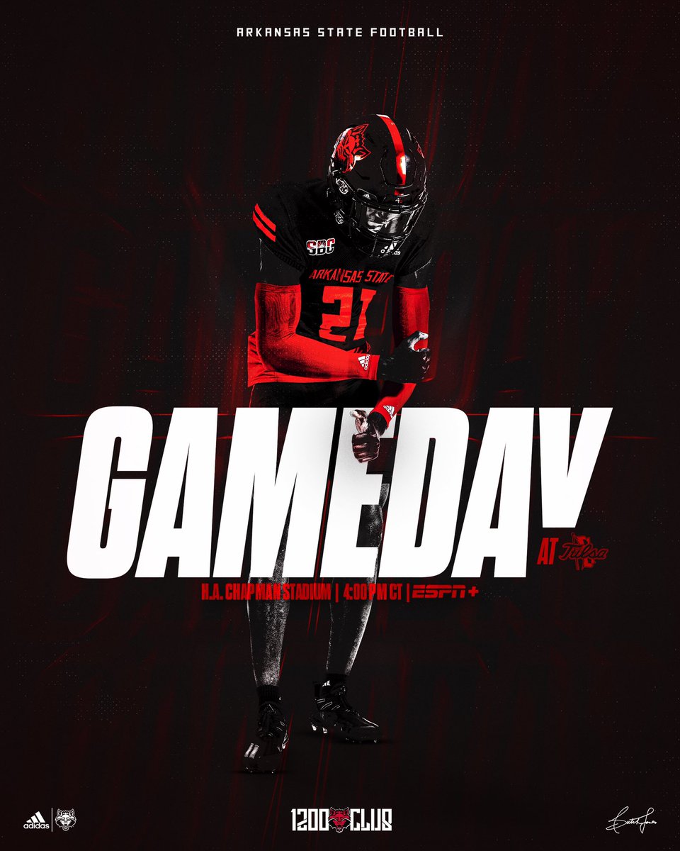AStateFB's tweet photo. 𝙂𝙀𝙏 𝙐𝙋, 𝙄𝙏’𝙎 𝙂𝘼𝙈𝙀𝘿𝘼𝙔‼️🐺

⏰4:00 PM CT
📍H.A. Chapman Stadium
📺ESPN+

#WolvesUp x #ADifferentBreed https://t.co/7VLsyQYo3X