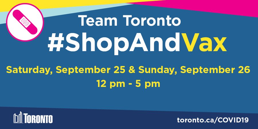 joe_cressy's tweet image. This weekend, we’ve teamed up with Toronto's biggest malls to host low-barrier pop-up vaccine clinics for shoppers. First and second doses, no appointment necessary.
📍Eaton Centre
📍Fairview Mall
📍Sherway Gardens
📍Yorkdale Mall
📍Shops at Don Mills