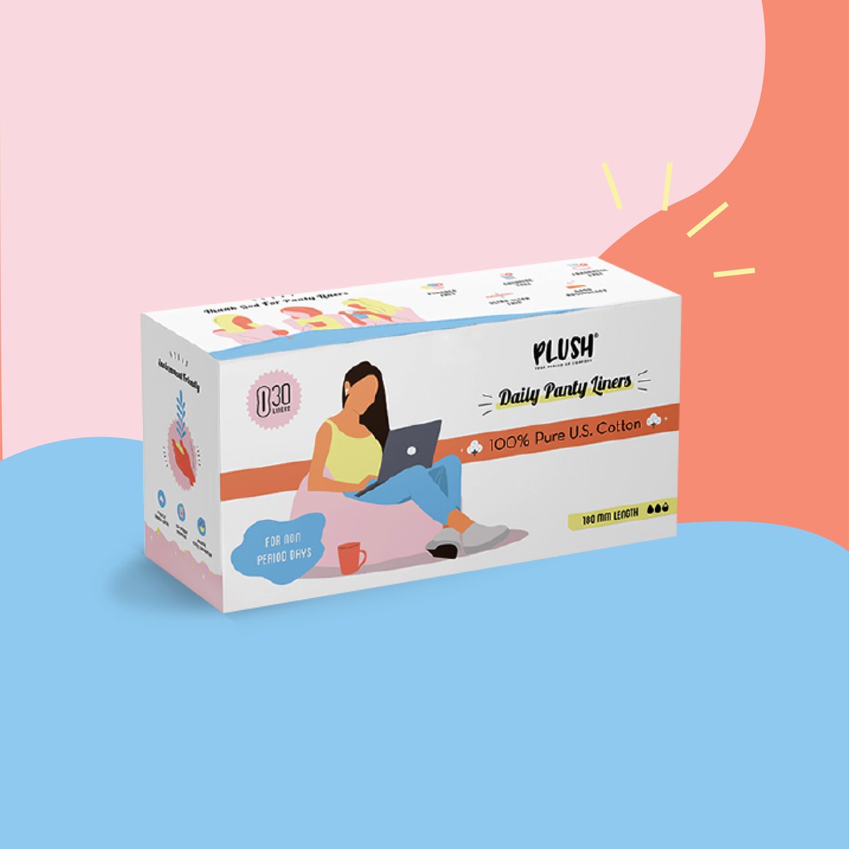 You asked for it so here it is! 
Plush's 180mm panty liners are as thin as 0.1mm, 20% longer than our original panty liners and extra comfortable! Grab yours NOW. 

#plush #plushproducts #periodproduct #pantyliner #periodtalk #periodessentials