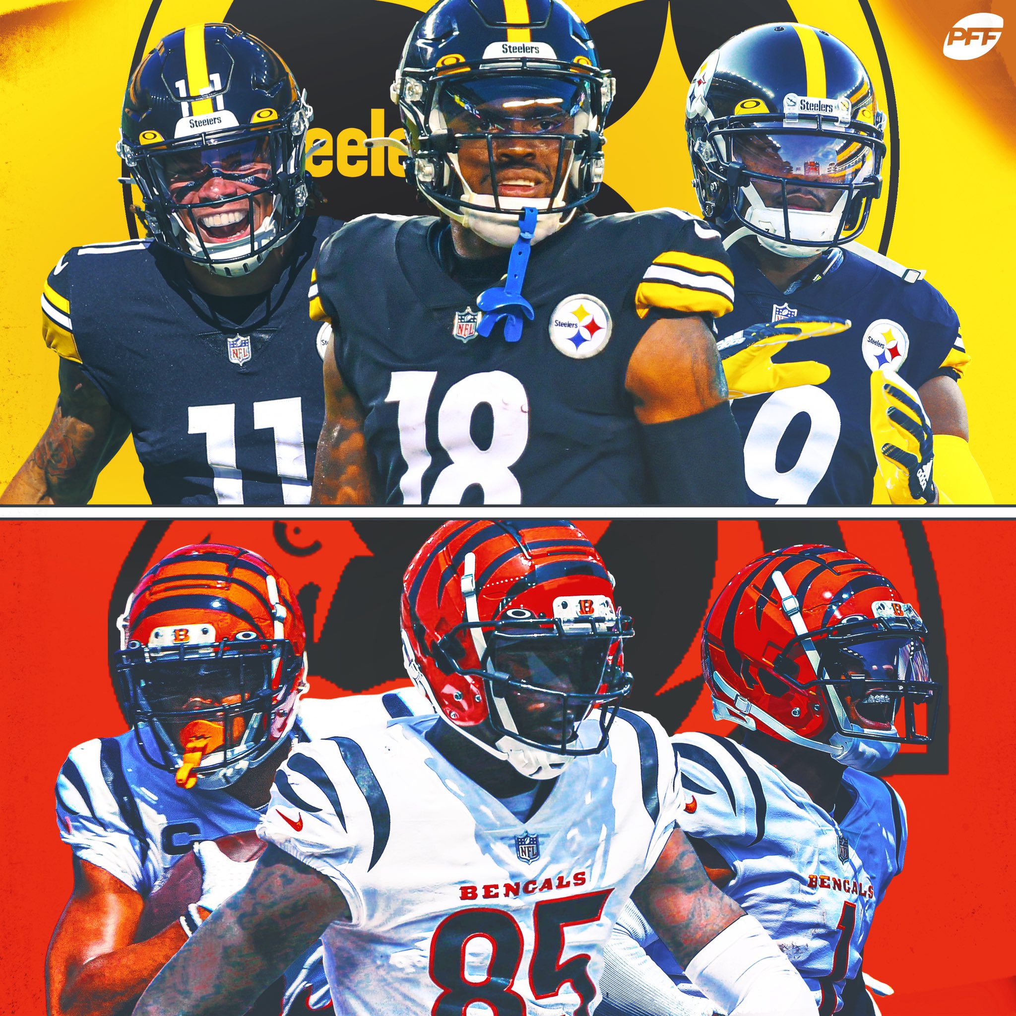 PFF on X: The Steelers have a top ___ WR trio?