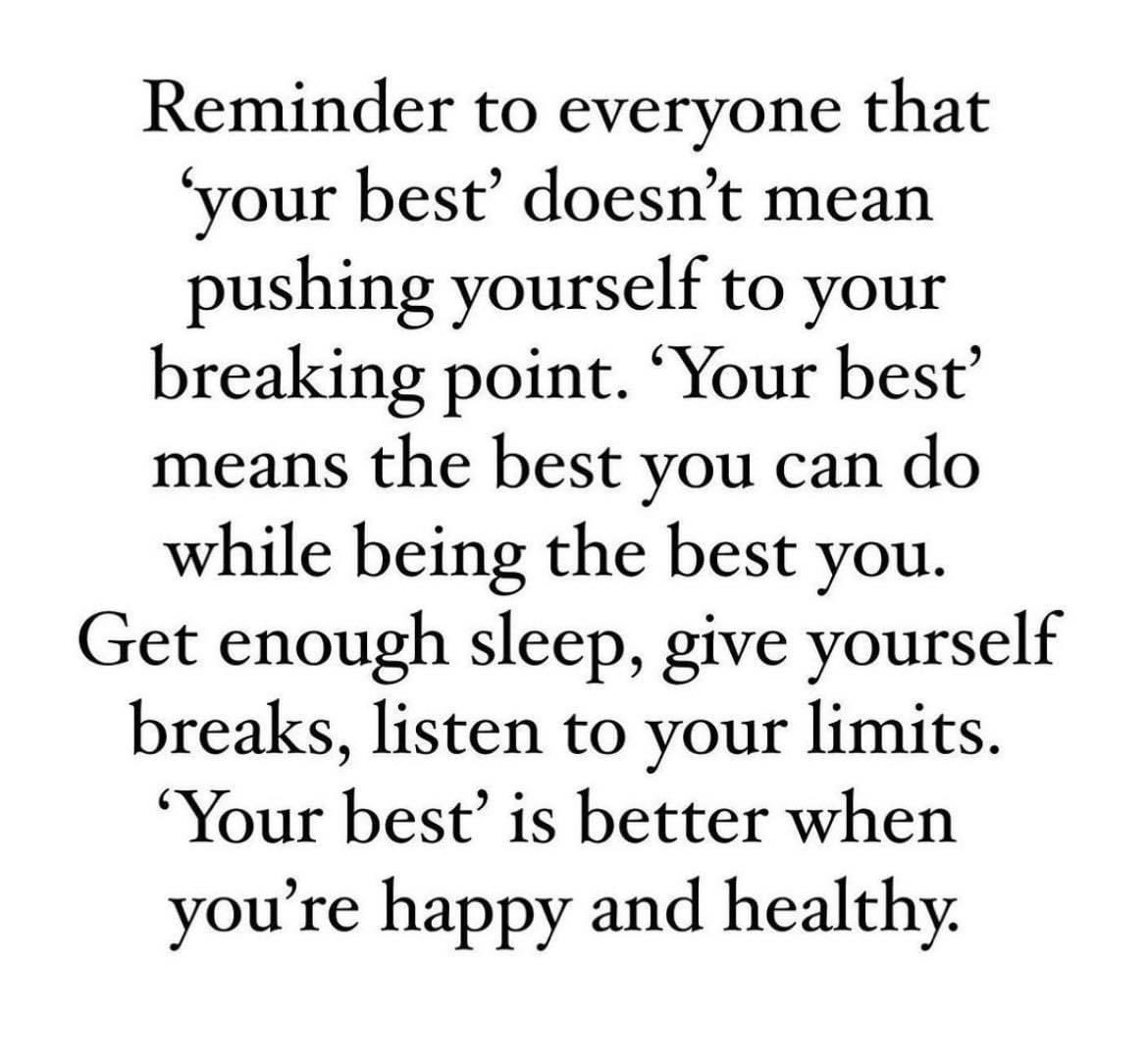 Just a reminder you are doing your best ❤️and we all will get there ❤️#listentoyourbody #studentnurses #selfcare
