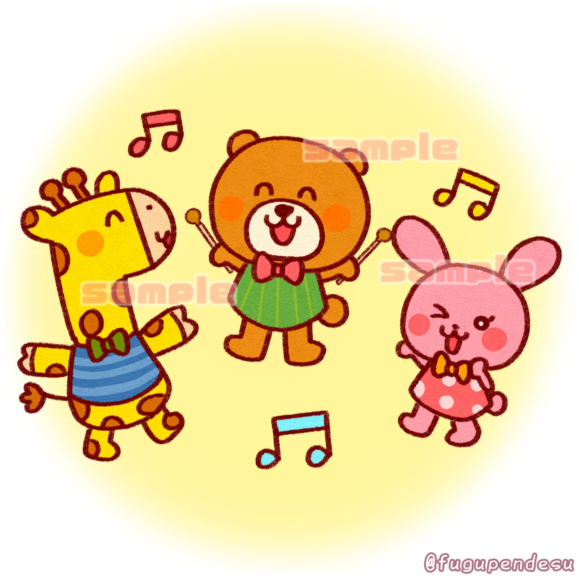 ふぐぺん こんばんは ふぐぺんです こちらは リトミック教室用のイラストを作成させていただきました ご依頼ありがとうございました アイコン依頼 有償依頼 絵描きさんと繋がりたい T Co E96kgsixlw Twitter