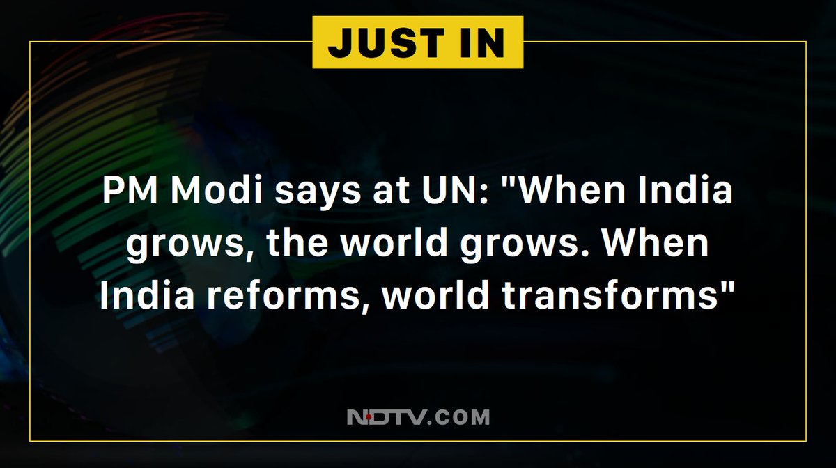 ndtv's tweet image. #PMModiAtUN