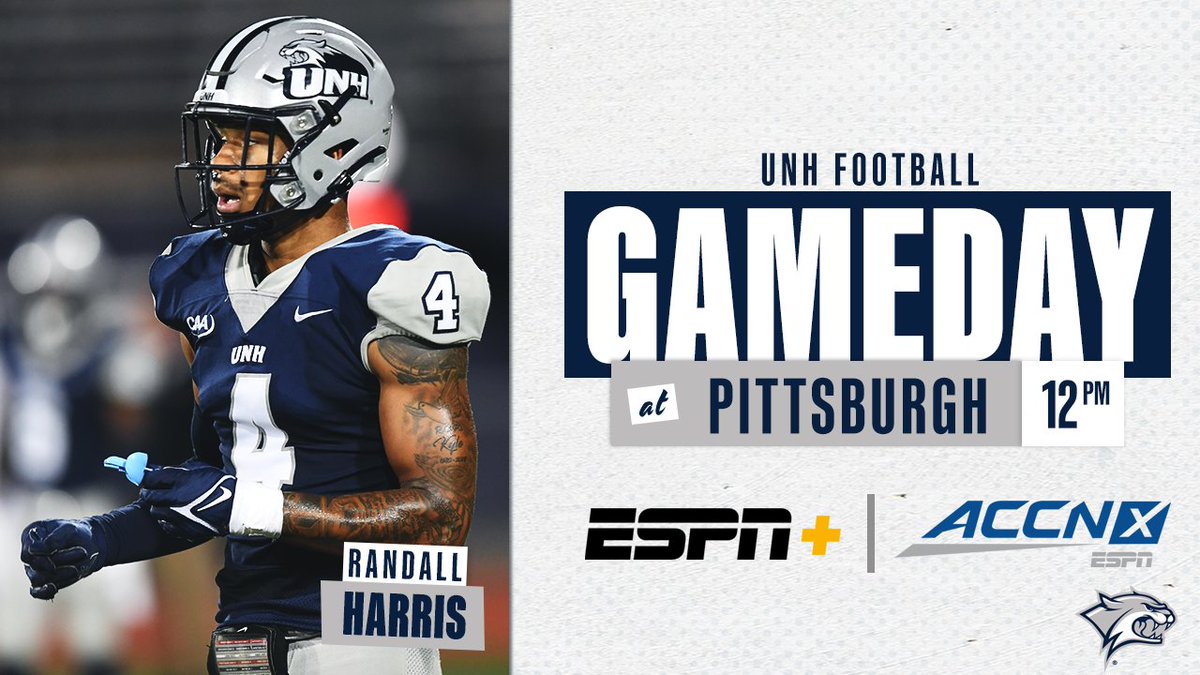 New Hampshire Football (@unh_football) on Twitter photo IT'S GAMEDAY! Your No. 21 ranked Wildcats face
<a href="/Pitt_FB/">Pitt Football</a> today at noon from @heinzfield! Tune in on
<a href="/ESPNPlus/">ESPN+</a> and <a href="/ACCNetworkExtra/">ACC Network Extra</a> for the big matchup! #CAAFB #GraniteStrong
Gameday Central ➡️ bit.ly/3lQpH6g IT'S GAMEDAY! Your No. 21 ranked Wildcats face
<a href="/Pitt_FB/">Pitt Football</a> today at noon from @heinzfield! Tune in on
<a href="/ESPNPlus/">ESPN+</a> and <a href="/ACCNetworkExtra/">ACC Network Extra</a> for the big matchup! #CAAFB #GraniteStrong
Gameday Central ➡️ bit.ly/3lQpH6g