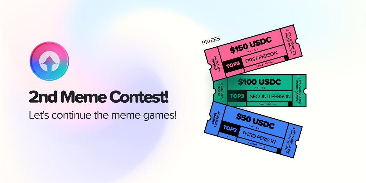 vybesfun's tweet photo. Announcing the InvestDex Meme Competition V2! 🔥

🖼  Your memes can be in the form of images, GIFs or videos. They can be themed around anything InvestDex-related.

💰 Prize: $300 USDC, split over 3 winners 
⏰ Deadline: October 9, 23:59 UTC

Rules 👇 https://t.co/6s0TV7r2PB