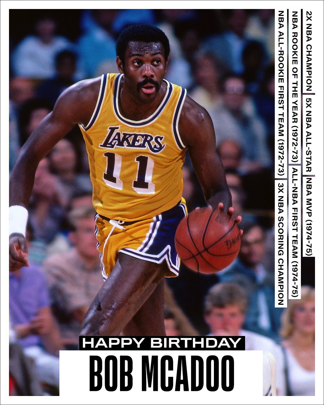 NBA History on X: Join us in wishing a Happy 70th Birthday to 5x  #NBAAllStar, 2x NBA champion, 1974-75 NBA MVP and @Hoophall inductee, Bob  McAdoo! #NBABDAY  / X