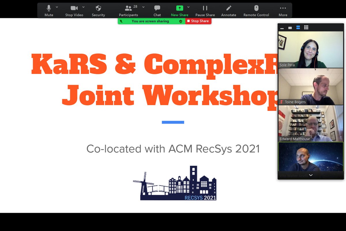 DrCh0le's tweet photo. #ComplexRec & #KaRS Joint Workshop is on! We start the day with a keynote address by Ed Malthouse #RecSys2021 @ACMRecSys @KarsWorkshop https://t.co/zsQ5nuugAt
