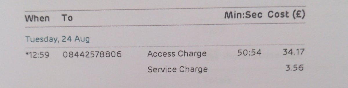 fiftymm's tweet photo. @easytripservice Just got my phone bill. Here's how much that call you didn't answer cost me! Wow! I take my share of responsibility but got to consider at about minute two I was told I was number 2 in the queue... On the upside new tag arrived in time and we had a good trip! https://t.co/bFsls1VNrt