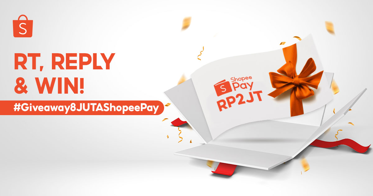 ShopeeID's tweet photo. 🧡 MENANGKAN SHOPEEPAY 2 JUTA 🧡
 
Sobat Shopee, yuk dapetin SALDO SHOPEEPAY 2 JUTA! Buruan ikuti caranya:

1. FOLLOW @SHOPEEID 
2. RT &amp; LIKE tweet ini 
3. REPLY 'SHOPEE MANTUL SALE #Giveaway8JUTAShopeePay #MiminShopeeKiyowo #Tiap25BelanjadiShopee' SEBANYAK-BANYAKNYA! https://t.co/tnV2oEeH75