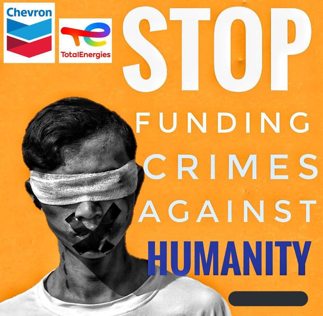phiphi1193's tweet photo. @TotalEnergies ,as long as you are operating with #MurdererMinAungHlaing led SAC group, remind yourself that your company is stained with the blood of innocent people and we demand the inclusion of sanctions on Total company transfers to SAC banks.
#Total_StopSponsoringSAC https://t.co/7cRlFZv4t0