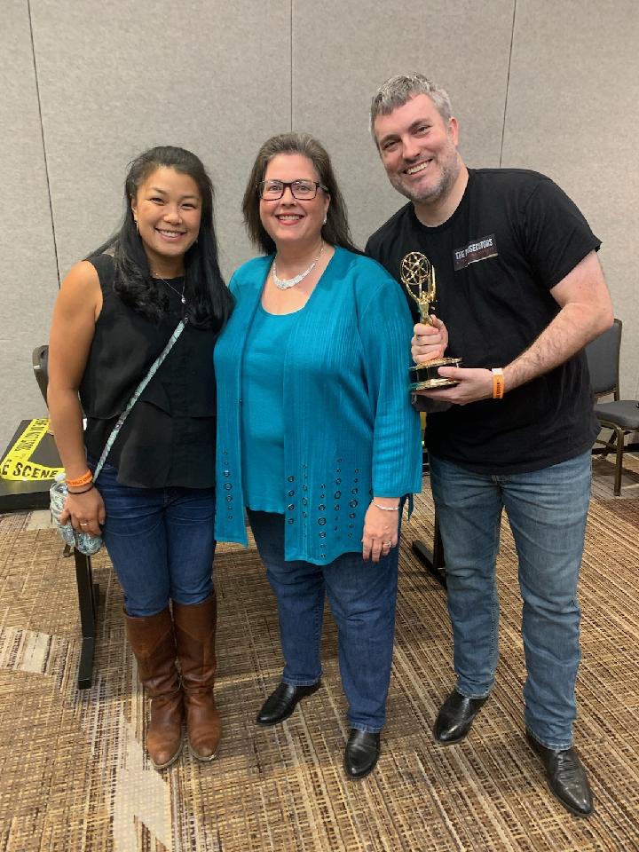 ProsecutorsPod's tweet photo. If you're in Savannah, come see us (and Sheryl and her Emmy) at the #SavannahCrimeExpo! https://t.co/gXDzLWsvvy