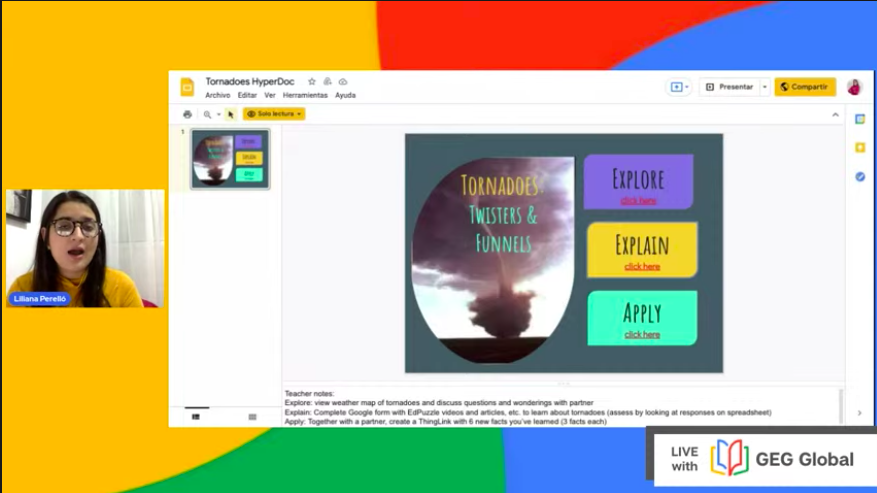 fungooli's tweet photo. 👀Did you miss @lilianaperello 's live with @GlobalGEG on Thursday?It was pretty epic🤩
🎬Catch the replay here: https://t.co/oWYneSINta
⭐️Slide deck: https://t.co/DOYKTz7pGC

#education #edutwitter #innovation #googleearth #hyperdocs @padlet #digitalappliedskills @SueTranchina https://t.co/UQOBHp9Wrd