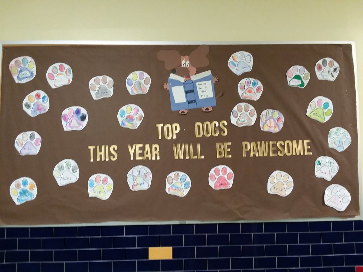 nortonteachpa's tweet photo. When your classroom theme is your dog https://t.co/2LeaElO6Wy