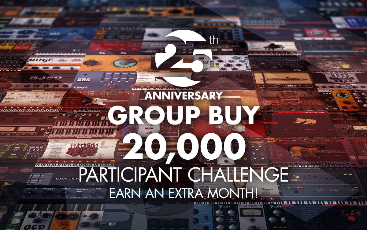 ikmultimedia's tweet photo. Will you make the cut? Only days remain to hit 20,000 participants in our 25th Anniversary Group Buy to extend this epic sale for an entire extra month.  

Call your producer, bandmates, and fellow music peers!  We're almost there ➡️ https://t.co/6ytHuWQJSB https://t.co/2p4QqlXPPs