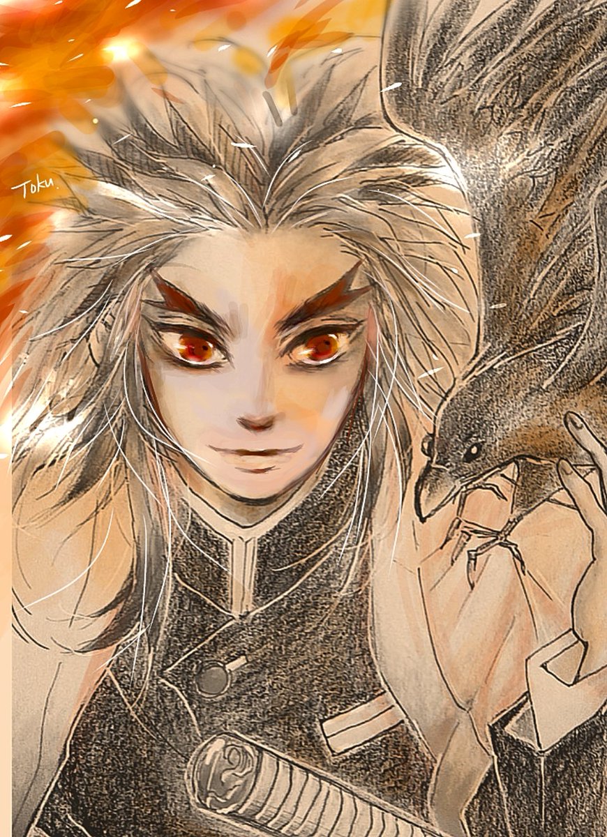 煉獄杏寿郎 炎 柱 イラスト Illustration 鬼滅の刃 無限列車 とくこ のイラスト