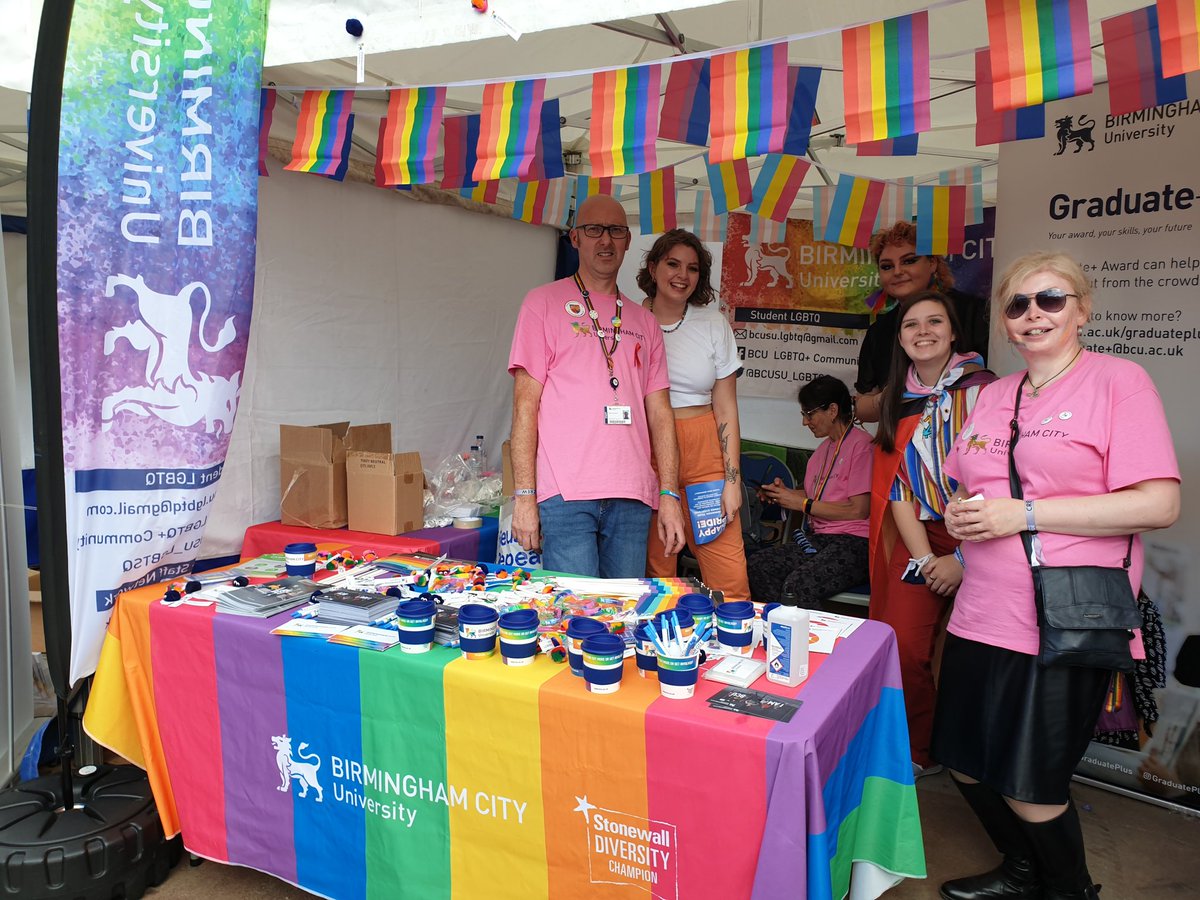 BCULGBTstaff's tweet photo. Getting to meet lots of current and ex @mybcu students &amp; staff - lovely to see you! @BirminghamPride https://t.co/qquLZzd9ty