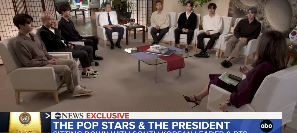 bangtan_india's tweet photo. Juju Chang's ABC news interview with @BTS_twt and South Korean President Moon Jae-in.
GMA
https://t.co/zDF5SkaVH7
Nightline
https://t.co/BfFc3hjYMy
#BTS #방탄소년단 #BTSonGMA https://t.co/q7MW8t7biH