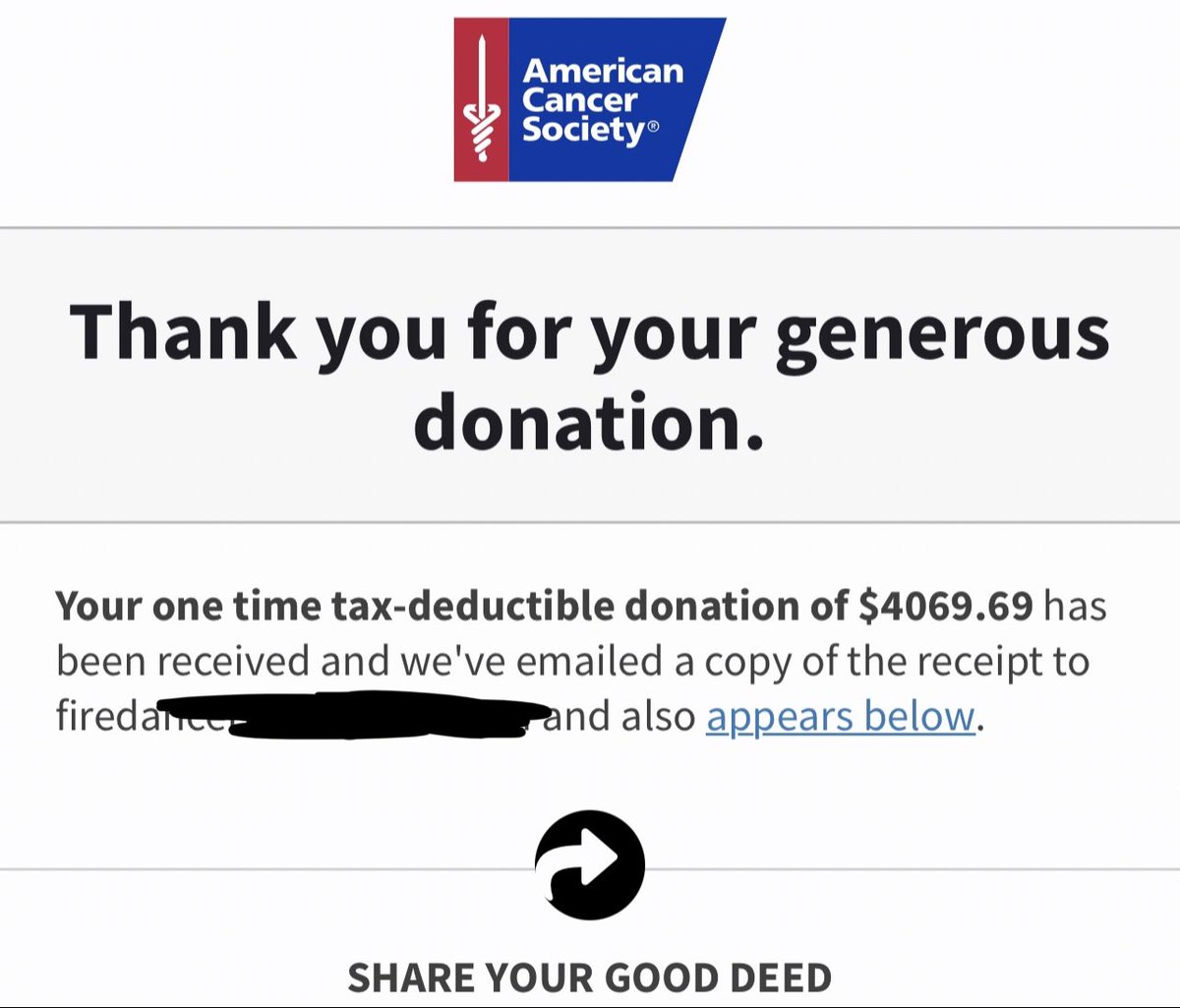 Firedancer121's tweet photo. Last night… the Fire Fam raised $8,069.69 for two donations to breast cancer charities… I am blown away…
The support of our community is truly incredible. Thank you for giving me this platform to help others in a way I never dreamed of. 🤍 https://t.co/fOysgGXlxX