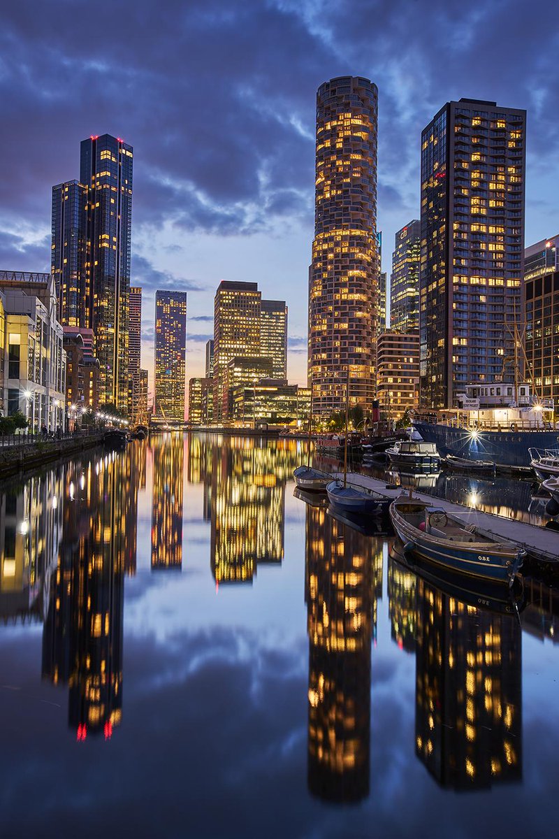 'Sunset reflections, Docklands, London. From u/wunhang_lo on /r/mostbeautiful #sunsetreflections #london #docklands #mostbeautiful'