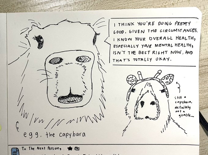 capybaras🤝comforting words 