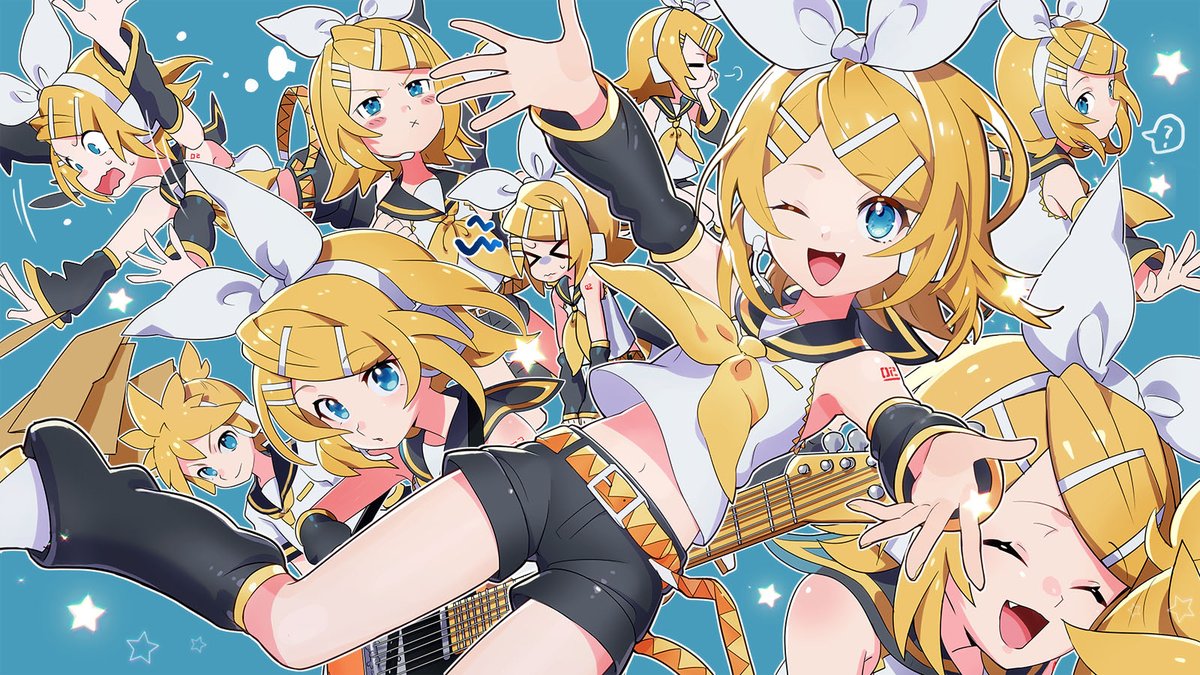 鏡音レン ,鏡音リン 「リンちゃんを無性に描きたくなったので、気の済むまで描いてみた
https://t」|サワシのイラスト