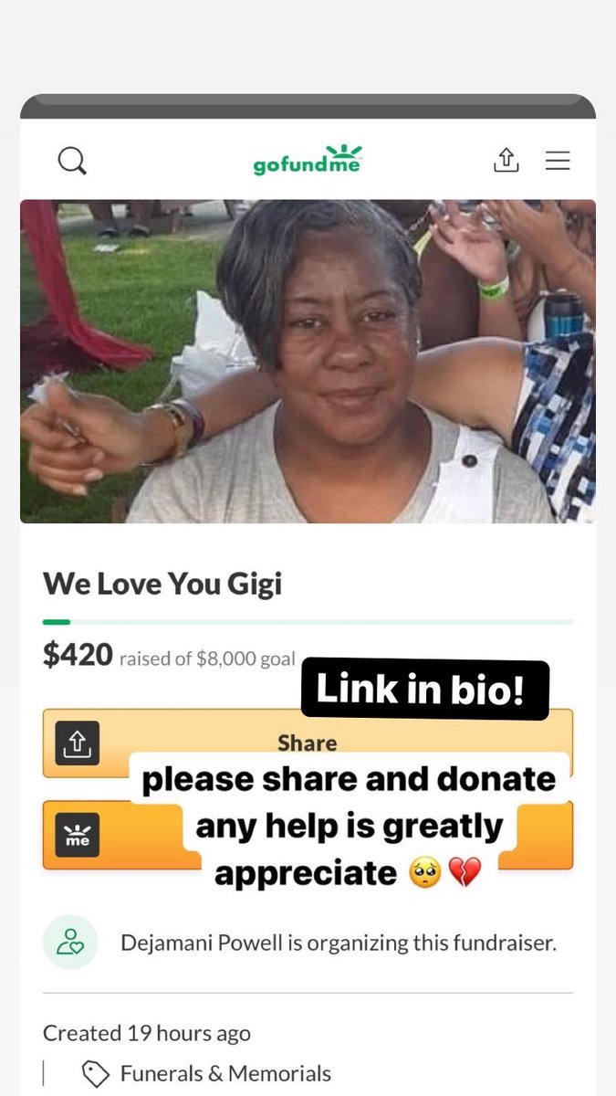 xInamajed's tweet photo. Please Help us Raise money for my grandmother funeral 🥺💔 share this post please! https://t.co/YmzmBD1CFS https://t.co/WAudq14dEc