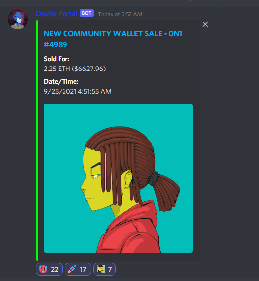 SFTD_ART's tweet photo. Our community wallet just made it's first successful flip! 💰

💲 We bought this 0n1 for 1.5 ETH and just sold it for 2.25 ETH! 💲

Part of the profits are shared across holders, the rest is reinvested.

The more devils you own, the bigger your share of the profits. 👿

#SFTD https://t.co/qUqSVPfqmG