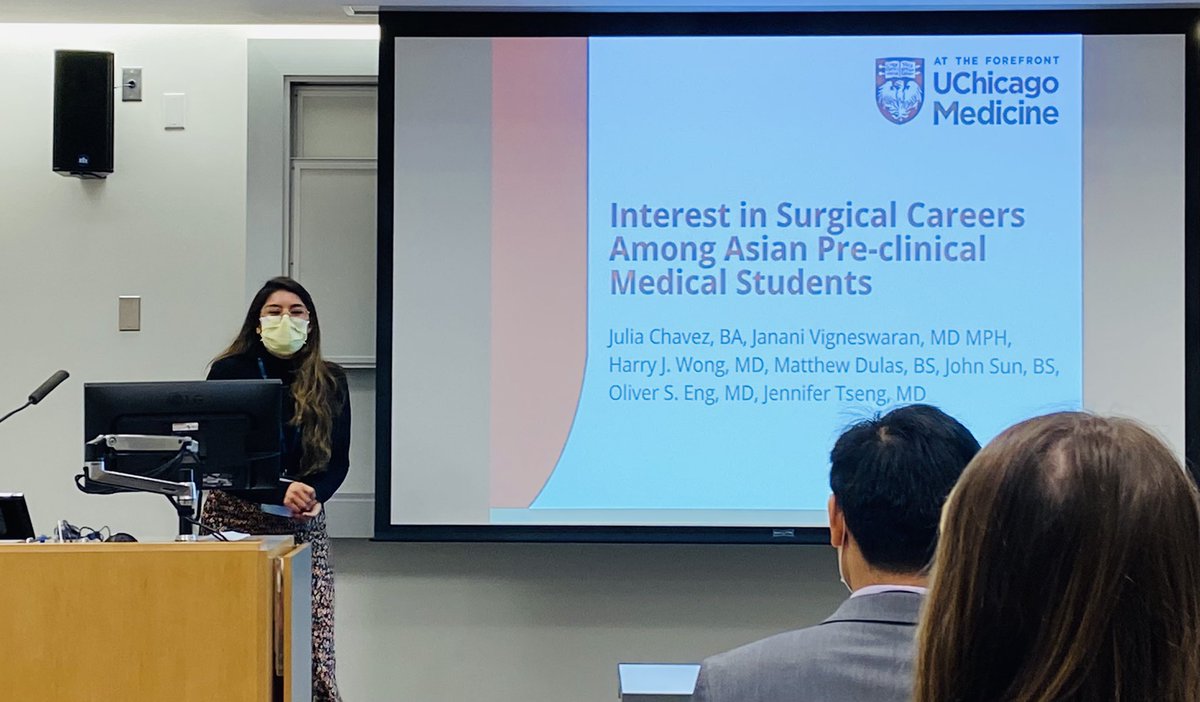 Very proud of Julia Chavez super star @UChiPritzker student on all her hard work and excellent job presenting our important findings at @AsianAcadSurg #saas2021 @Jenn_Tseng @JBMatthews