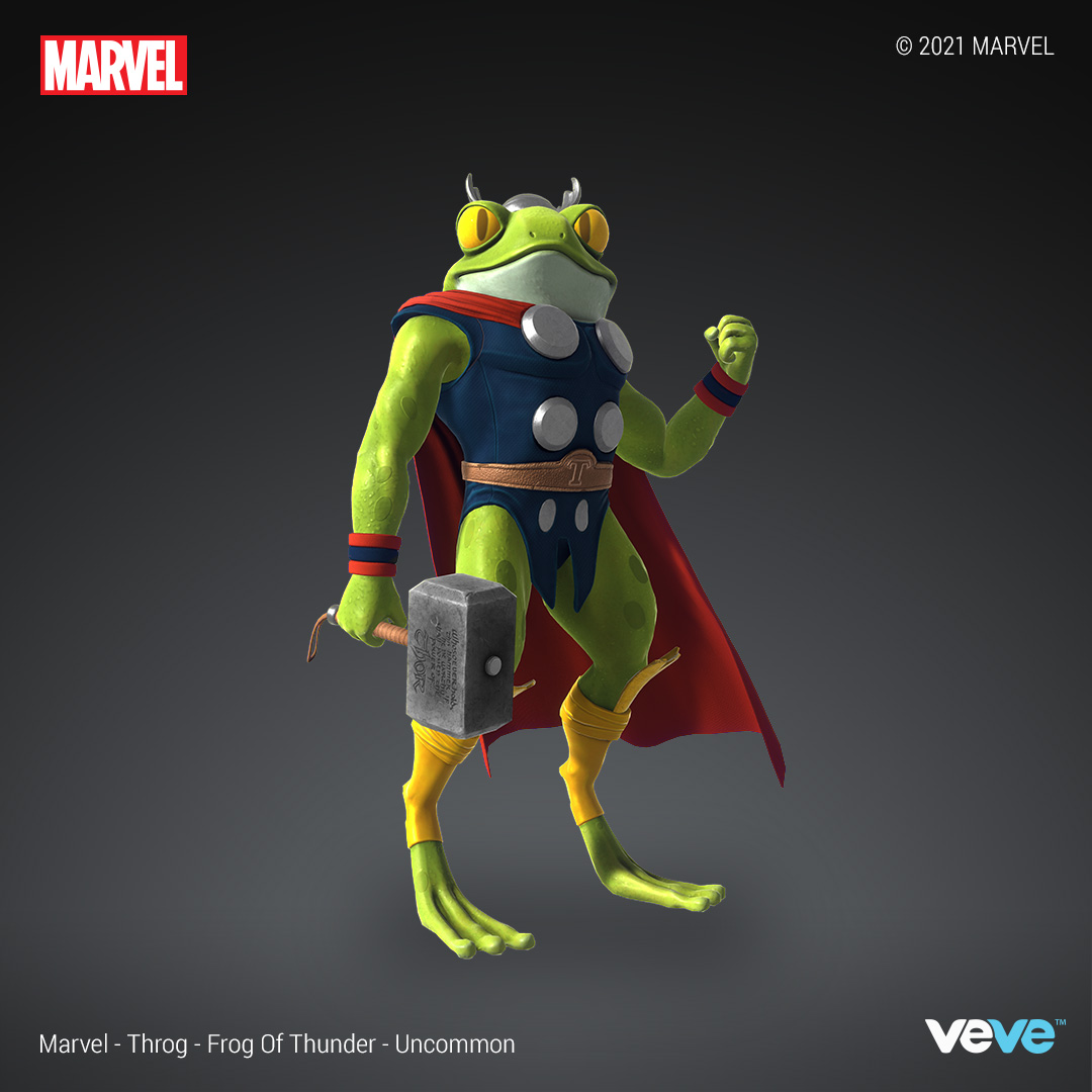 ⚡🐸 The mighty Frog of Thunder electrifies the world of digital collectibles! In 30 minutes, Throg digital statues drop in the <a href="/veve_official/">VeVe | Digital Collectibles</a> app: bit.ly/3i22bSp