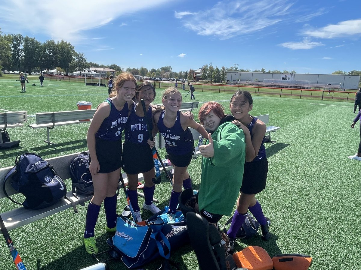 NSFHraiders's tweet photo. The 9th graders are pumped about our wins at LFA today. JV won 1-0 and Varsity won 2-0. What a beautiful day for field hockey! #nsfh2021 #goraiders #great2baraider https://t.co/1TNsxBPi1f