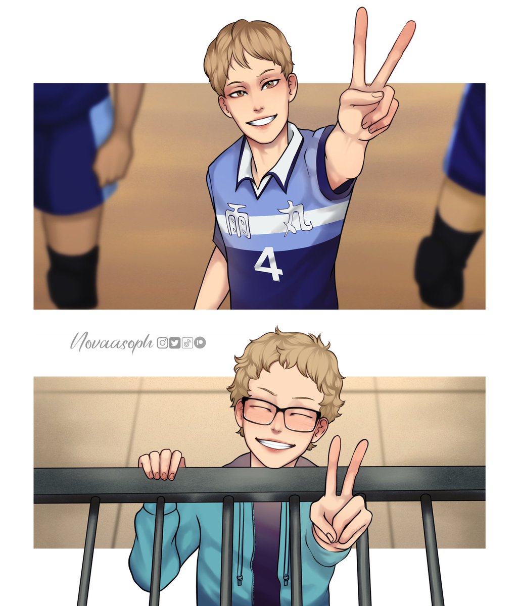 Tsukki Bday Week Day 6: Family / "Just a Club" ✌️
#tsukkibdayweek2021 

The Tsukishimas show love in their own little way - and they both know it's not "just a club" anymore… 