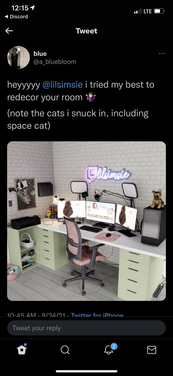lilsimsie's tweet photo. 🚨THEY PUT MY ROOM IN REDECOR🚨

if you download the app you can redecorate my office right now! i’ve been having so much fun seeing all the pictures you’re sending me of your versions 🥺 LOOK AT THESE!!! #ad https://t.co/djFaO8As3V