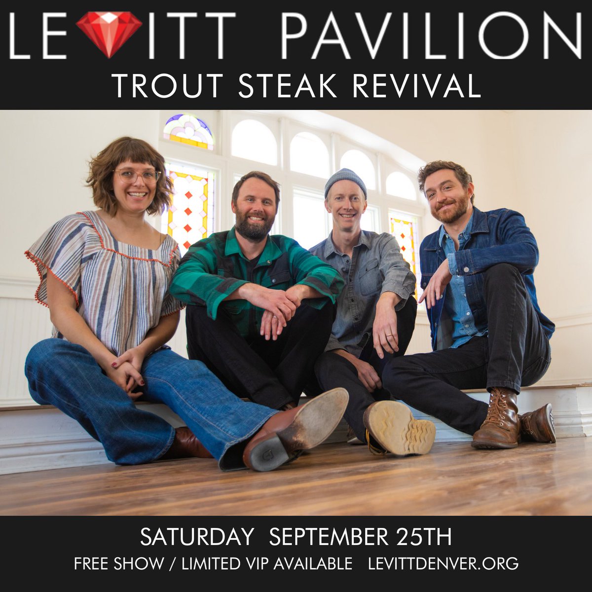 Free show tonight in Denver @LevittDenver - doors at 6pm. See you there ✌️❤️🎶🪕🎻💃