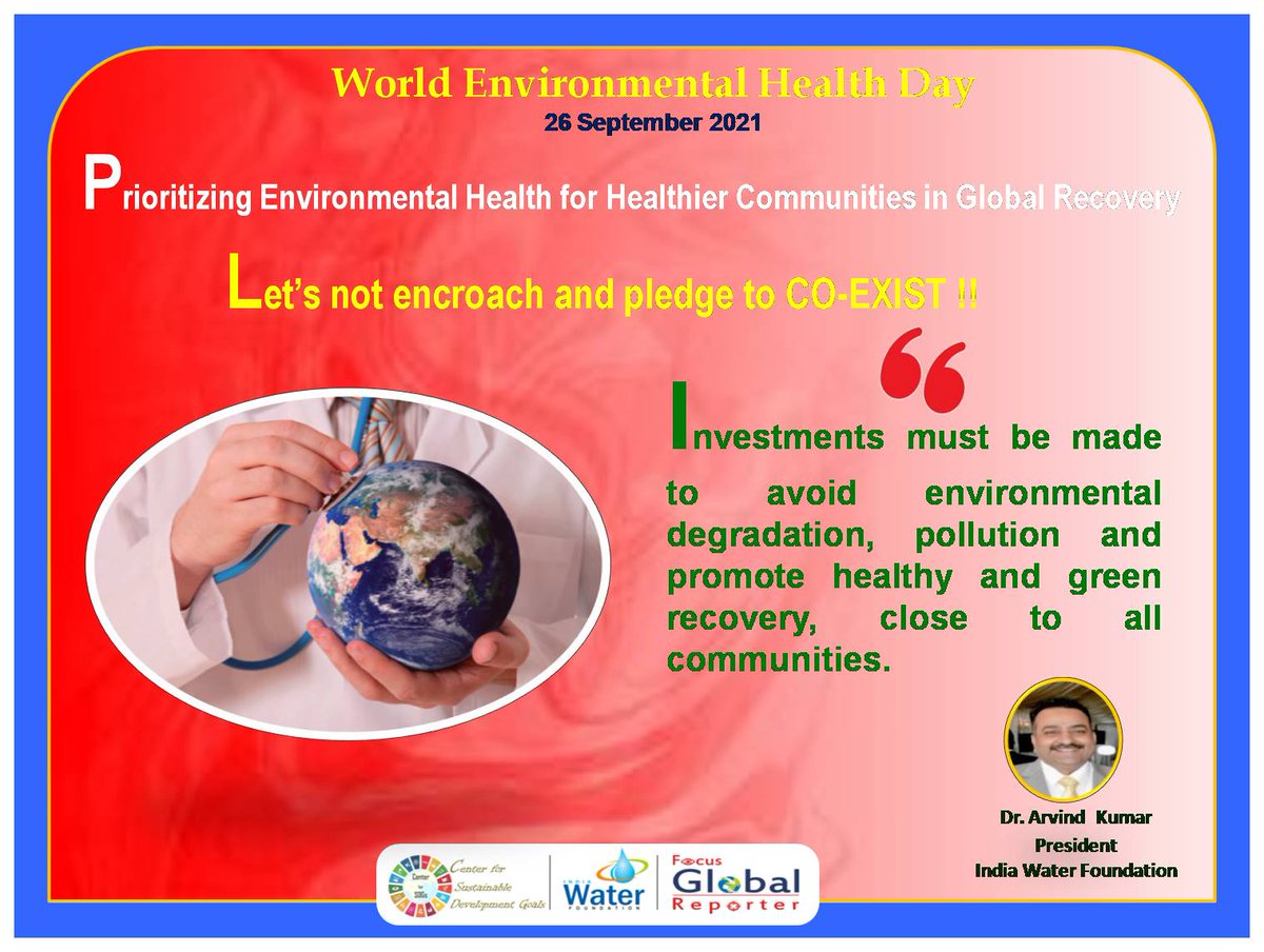 IndiaWaterFoun1's tweet photo. #WorldEnvironmentalHealthDay #Environment #ForNature #Sustainability #carbonfootprint  #climatechange #ActOnClimate #ecofriendly #savetheplanet #Ecosystem #HealthForClimate @moefcc @IPBES @ONet_IPBES @UNEP @UNBiodiversity @FAOForestry @IUCN_ecosystem @NITIAayog https://t.co/TdGnvGYZA6