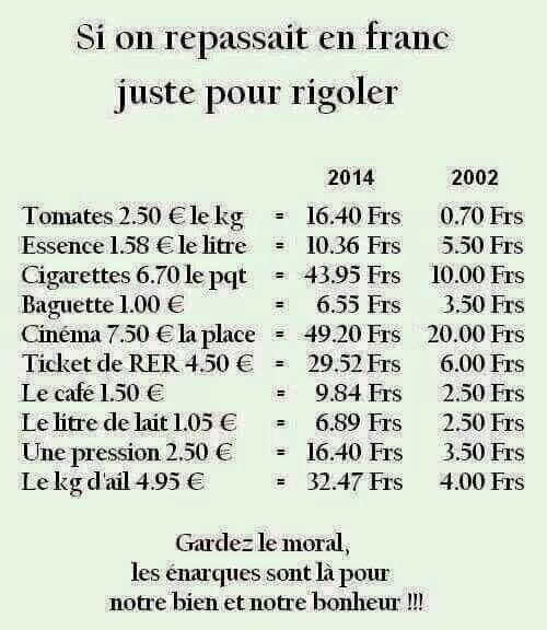 MaryMbois's tweet photo. Le "juste prix" Franc !... 😳 https://t.co/1v0nfBGQZg