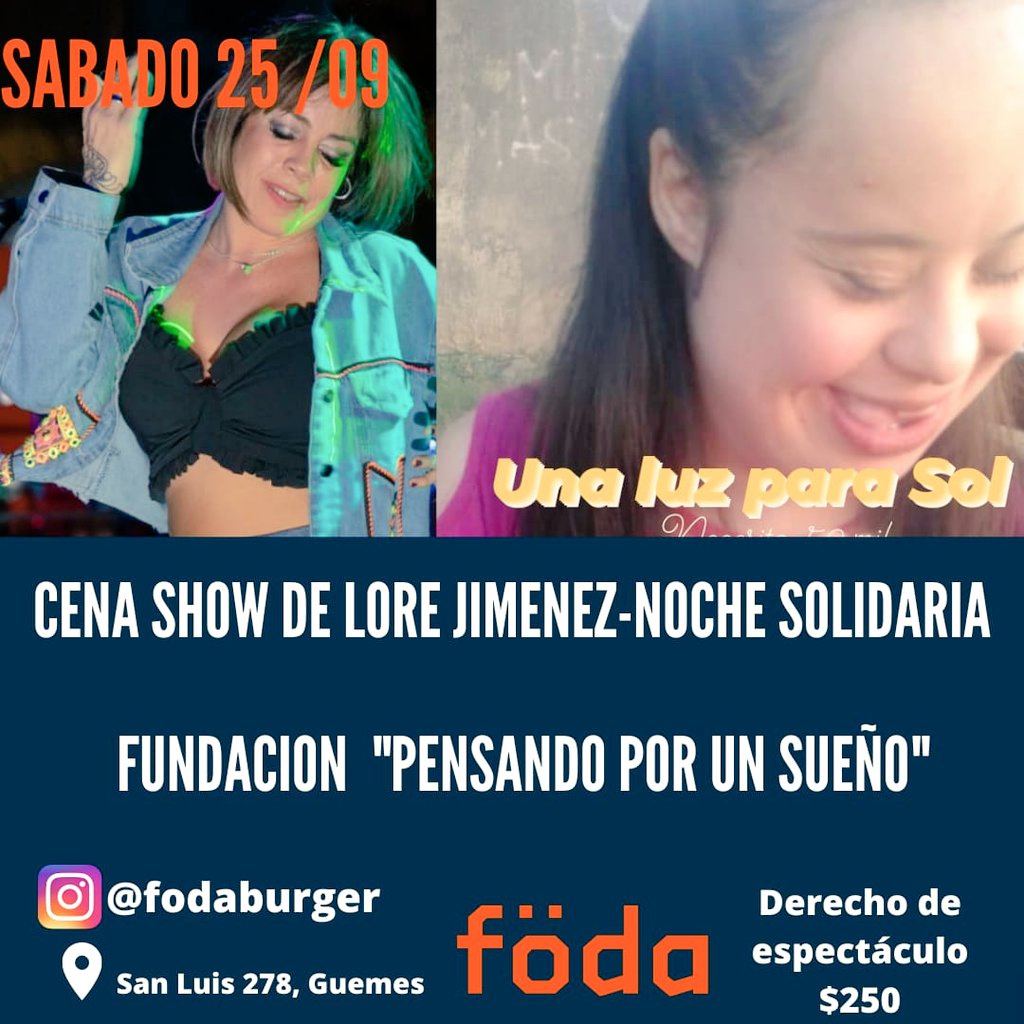 Campaña solidaria, necesita 50.000 dólares para un Tratamiento De células madres  en China
Podés colaborar con una transf: alias unaluzparasol o ésta noche ir a éste espectáculo: