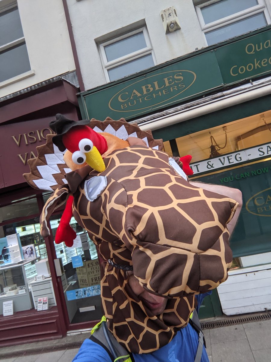 sillyhatrunner's tweet photo. 3 months until xmas Day!
Probably a bit cruel but I took this #turkey hat on a tour of Selby #butchers.
Click
https://t.co/HsHj53RsYA
to donate to @smiletrainuk
Β£221 raised so far
#sillyhat #sillyhatrunner
Vote for a silly costume for the big day here
https://t.co/h4kRb5d8gN https://t.co/AtzOKIORSq