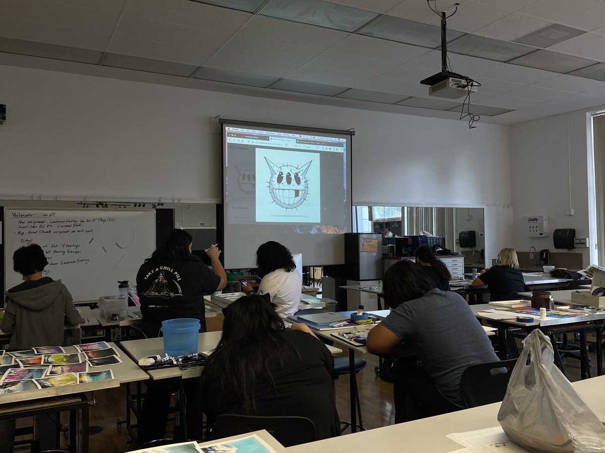 jeffsotoart's tweet image. Showing my art students some NFT stuff. Some interesting responces. many have never heard of an NFT. Some were very eager to learn more...