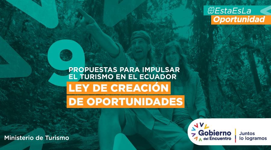 NielsOlsen's tweet photo. Con mucha alegría y optimismo, les comparto las 9 propuestas por el Presidente @LassoGuillermo en la Ley de Creación de Oportunidades para impulsar el turismo en Ecuador. 

#EstaEsLaOportunidad para acelerar la reactivación de nuestra industria; la más golpeada por la pandemia. https://t.co/b2zTJhlD8Q