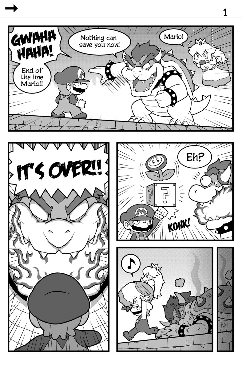1/4
Finally done! It's Bowsette's 3rd anniversary so I wanted to try something special with a full comic chapter. Enjoy!
Whole thing's in English however, read left to right. I'm going back to textless comics after this 😏 